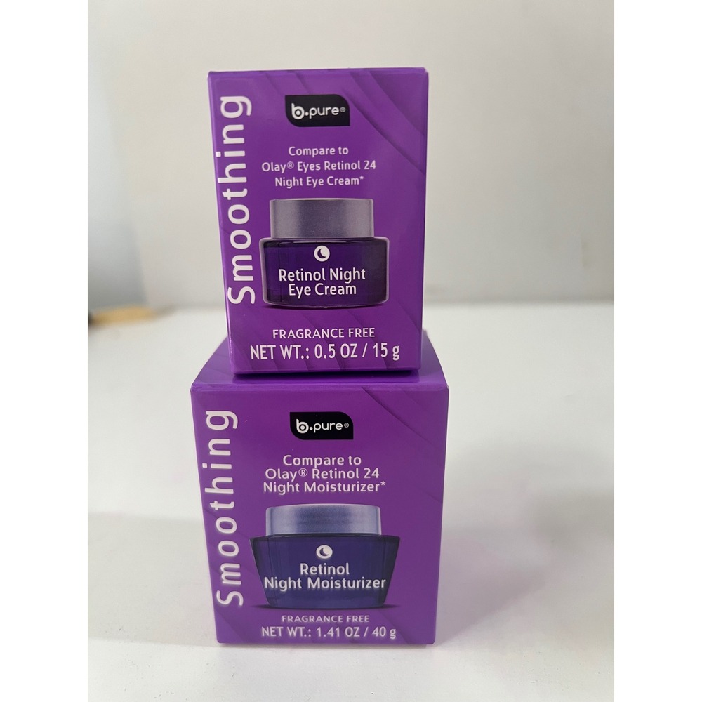 B.pure Retinol Night Moisturizer and Night Eye Cream Set Fragrance Free Set